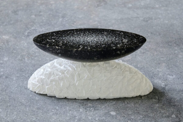 Universe I, 2023, selenite, Belgian hardstone, 8,5x2x4 cm