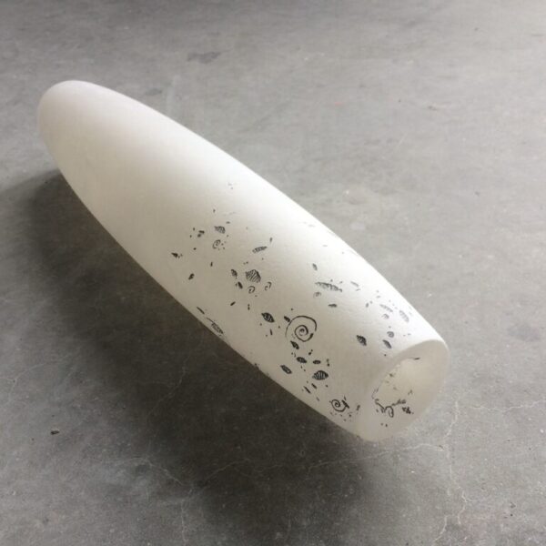 God is in the House, Element V, 2018, alabaster, ø 10x46 cm,