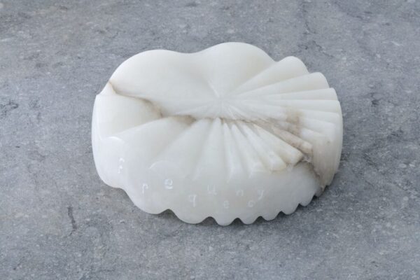 Frequency, 2023, alabaster, ø 11x3 cm